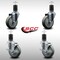 Service Caster 4'' SS Gray Poly Wheel Swivel 1-5/8'' Expanding Stem Caster Set 2 Brakes, 4PK SCC-SSEX20S414-PPUB-2-TLB-2-158 - alternate 5
